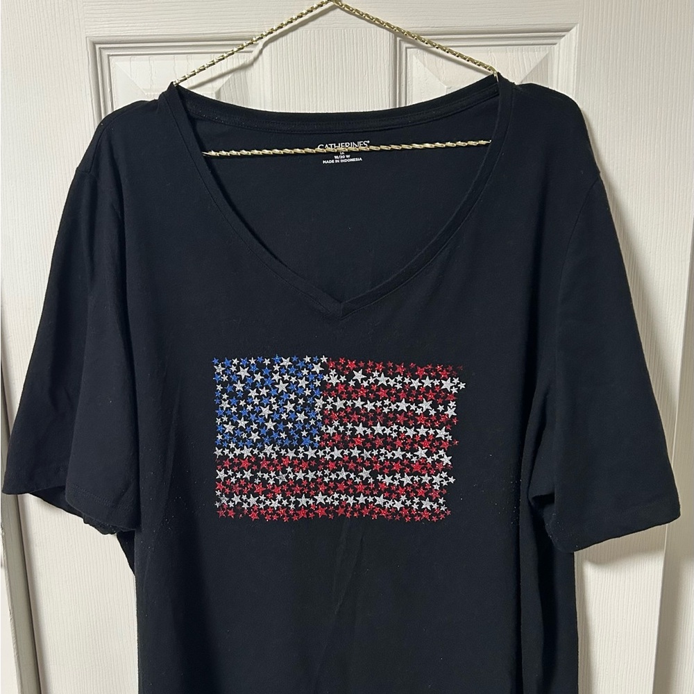 Catherines Black V-Neck Top